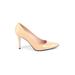 Stuart Weitzman Heels: Slip On Stilleto Cocktail Party Ivory Print Shoes - Women's Size 8 1/2 - Pointed Toe