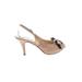 Kate Spade New York Heels: Pumps Stilleto Cocktail Party Tan Print Shoes - Women's Size 6 - Open Toe
