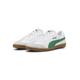 PUMA Men's King 21 Indoor Training Sneaker, White/Green, 10.5