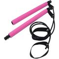 Pilates exercise bar Stick with Resistance Band, Yoga Rod Sports Exercise Tool, Home Gym Portable Pilates Bar Kit Total Body Workout, Yoga