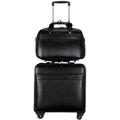 REEKOS Carry-on Suitcase Luggage 16in Suitcase PU Leather Men Business Suitcase Wheels Cabin Password Trolley Travel Bag Carry-on Suitcases Carry On Luggages (Color : Bruin, Size : 2 Piece Set)