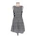 Alya Casual Dress - Mini Scoop Neck Sleeveless: Gray Dresses - Women's Size Medium