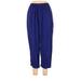 Erin London Casual Pants - High Rise Harem Pants Tapered: Blue Bottoms - Women's Size Large Petite