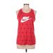 Nike Active Tank Top: Red Activewear - Women's Size Medium