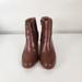 J. Crew Shoes | J.Crew Factory Brown Faux Leather Heeled Ankle Boots Women’s Size 6 Floor | Color: Brown | Size: 6