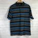 Nike Shirts | Nike Golf Mens Polo Shirt Sz M Black Blue Stripe Collar Stretch Short Sleeve | Color: Black/Blue | Size: M