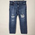 Levi's Jeans | Levis 502 Distressed Red Tab Medium Wash Mens 36x30 Blue Denim Jeans | Color: Blue | Size: 36