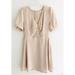 Anthropologie Dresses | Anthropologie Avec Les Filles | Dress Small Brown V-Neck A-Line Skater Mini | Color: Brown | Size: S