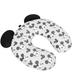 Disney Other | Grey Disney Mickey Mouse Faces And Icons Portable Travel Neck Pillow | Color: Black/Gray | Size: Os