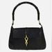 Gucci Bags | Gucci Logo Bamboo Shoulder Bag Leather Black Gol | Color: Black/Gold | Size: Os