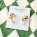 Kate Spade Jewelry | Kate Spade Love Game Arrow Double Huggie Earrings Gold Pearl | Color: Gold | Size: Os