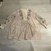 Free People Dresses | Free People Blush Pink Velvet Like Dress With Embroidery Details. Size Small | Color: Cream/Pink | Size: S