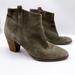 Madewell Shoes | Madewell Billie Suede Leather Booties In Taupe Gray/Brown Size 9.5 Women's | Color: Brown/Gray | Size: 9.5