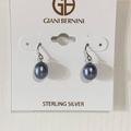 Giani Bernini Jewelry | Nwt Giani Bernini Blue Drop Fish Hook Cultured Pearl Earrings | Color: Blue/Silver | Size: Os