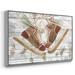 The Holiday Aisle® Pinecone Lodge Collection A Framed On Canvas Print Metal in Gray/White | 17" H x 25" W x 2" D | Wayfair