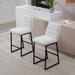 Latitude Run® 38.97in Bar Stools Set of 2 Bar Chairs, Linen Fabric Kitchen Bar Stools w/ Footrest Upholstered/Metal in Brown | Wayfair