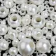 Perles Rondes Blanches à Grand Trou en ABS Accessoires pour la Fabrication de Bijoux Colliers