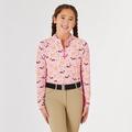 Piper SmartCore Long Sleeve Kids Sun Shirt by SmartPak - XL - Horse Gingham - Smartpak