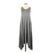 Gap Casual Dress - Midi Scoop Neck Sleeveless: Gray Dresses - Women's Size Small