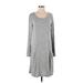 Ann Taylor LOFT Outlet Casual Dress - Sweater Dress: Gray Marled Dresses - Women's Size Small