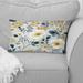 Designart "White And Beige Minimalist Floral Bedding II" Floral Printed Throw Pillow