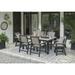 Signature Design by Ashley Mount Valley Driftwood/Black 7-Piece Outdoor Dining Package - 72"W x 42"D x 30"H