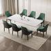 9 - Piece Sintered Stone Dining Table with 8 Chairs Dining Set