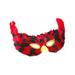 Adult Black & Red Feather Eye Mask