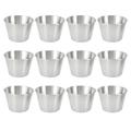 NUOLUX 12 Pcs Stainless Steel Condiment Sauce Cup Simple Dipping Sauce Cup Condiment Cup