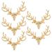 NUOLUX 5 Pcs Deer Christmas Bag Clips Beautiful Stylish Bag Accessories (Golden)