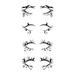 NUOLUX 4 Pairs Eye Shadow Eyeliner Sticker Horror Eye Sticker Halloween Makeup Tool