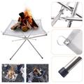 SAYFUT Folding Campfire Grill BBQ Rack Outdoor Wood Stove Burner Camping-Bonfire Grill Bonfire Rack