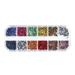 Beauty Clearance Under $15 Full Color Mix And Match Size Glow-In-The-Dark Glass Nail Sticker Rhinestones Multicolor