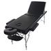 Porto Portable Massage Table Aluminum With (Reclining Back) (Black)