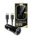 2-IN-1 18W Fast Type C Dual USB Ports Car Charger + Type C to Type C Cable for Nokia G20 2 V Tella 5.4 3.4 8.3 5G 3.4 5.3 C5 Endi C2 Tennen C2 (Black)