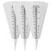 NUOLUX 3pcs Garden Conical Slotted Rain Measuring Cups Clear Color Measuring Cups
