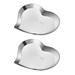 NUOLUX 2PCS Stainless Steel Dipping Plate Multi-purpose Plate Delicate Dipping Plate