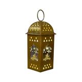 Tuphregyow LED Mini Lantern - Ramadan and Christmas Decoration - Hanging Lanterns with Candles - Perfect for Wedding Table Centerpiece and Home Decor Gold