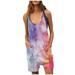 Summer Jumpsuits for Women Casual Baggy Scoop Neck Sleeveless Shorts Rompers Printed Onesie Jumpsuit with Pockets Ladies Clothes