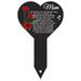 Memorial Grave Marker Metal Plaque Garden Grave Marker Dad Memorial Stake Sympathy Grave for Cemetery Decorations Outdoors Yard Decor Heart Shaped Red Rose