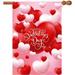 Valentine Flag Double Sided Valentine s Day Flag Red and White Love Valentine Garden Flag 12 x 18 Inch Valentine House Flags for Valentine s Day Decoration with 2 Grommets