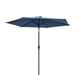 9FT 6 Ribs Patio Umbrella Sun Shade Outdoor Beach Garden Market w/ Crank Tilt Blue