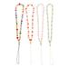 4Pcs Fashionable Beaded Phone Charm Cell Phone Anti-lost Wrist Strap Phone Lanyard