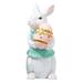 Easter Eggs Bunny Action Figures 14 Inch Personalized Colorful Plush Shelf Stuffed Easter Bunny With Carrot Desktop Decor Garden Sculptures & Statues Ornament Easter Decorations For Home Party Favors