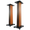 (2) Rockville SS36C Classic Wood 36 Speaker Stands Fits Mackie CR3-XBTLTD-WHT