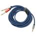 3.5mm Male to 2 X 6.35mm Mono Male Audio Cable Stereo Splitter Cable for DVD TV MP3 Player