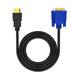 Naierhg Hdmi-compatible to Vga Adapter Cable Computer to Tv Converter Cable Hd-compatible 1080p Hdmi-compatible Male to 15 Pin Vga Connector Adapter for Hdtv