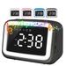 Kids Alarm Clock with Bluetooth Speaker for Bedroom Wake Alarm Clock for Kids with Dimmable Night Light Digital Clock with Dual Alarms Snooze Timer for Teens Black