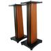 (2) Rockville SS28C Classic Wood Grain 28 Speaker Stands Fits Kanto Living YUP6