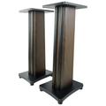 (2) Rockville Dark Wood Grain 28 Speaker Stands Fits Bowers & Wilkins 707 S2